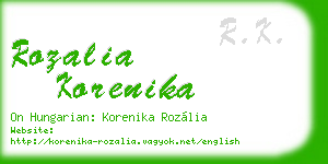 rozalia korenika business card
